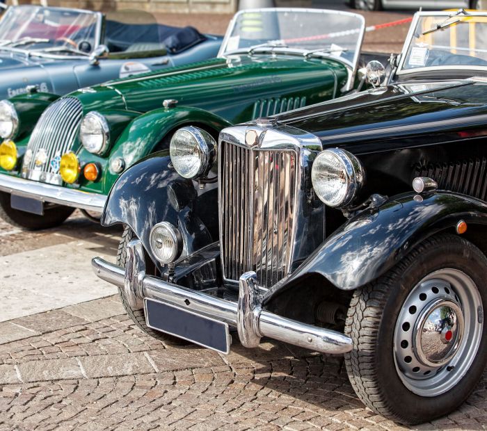esposizione di vecchie auto